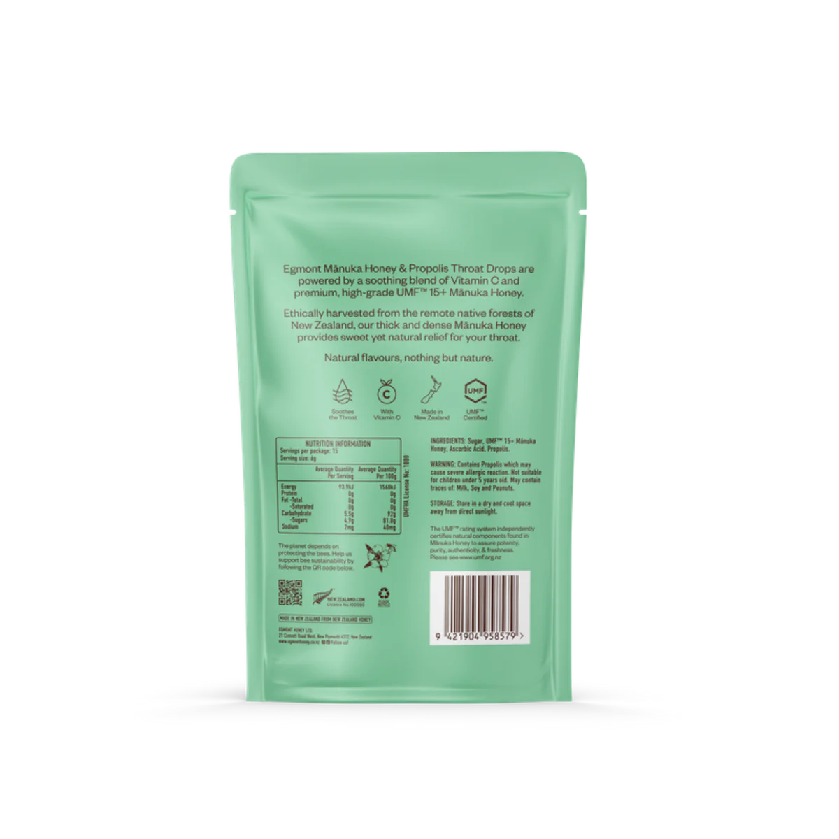 Manuka-Honig und Propolis Halsbonbons - 15er-Packung