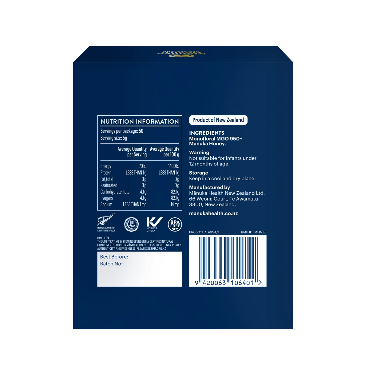 Manuka-Honig MGO 950+ (UMF 22+) - Limitierte Auflage